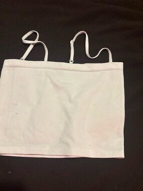 Bozzolo White Ribbed Tank Top